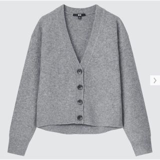 ユニクロ(UNIQLO)の新品　UNIQLO ユニクロ スフレヤーンVネックショートカーディガン（長袖）(カーディガン)