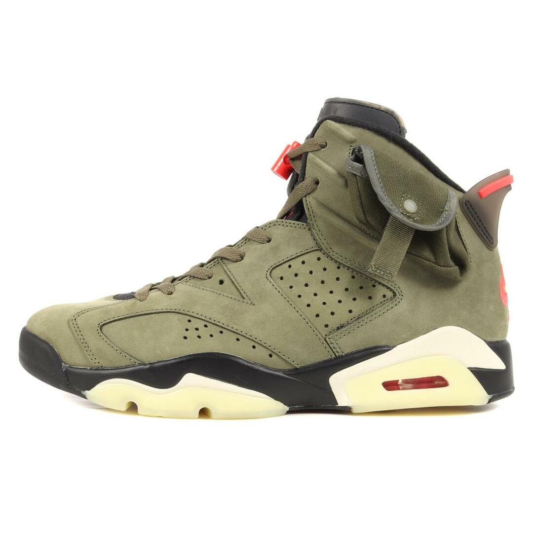 NIKE ナイキ TRAVIS SCOTT AIR JORDAN 6 RETRO SP CN1084-200 2019年 トラヴィス・スコット エアジョーダン 6 レトロ SP ミディアムオリーブ サイズ：28.5cm US10.5 スニーカー コラボ 【メンズ】【R009】