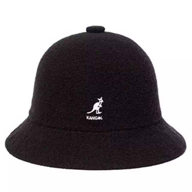 KANGOL　耳当て付き　ファーバケット　Black　Mサイズ