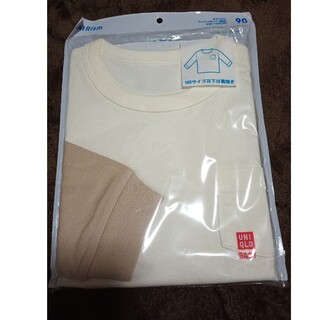 ユニクロ(UNIQLO)のユニクロ　エアリズムコットンクルーTシャツ　90cm(Tシャツ/カットソー)