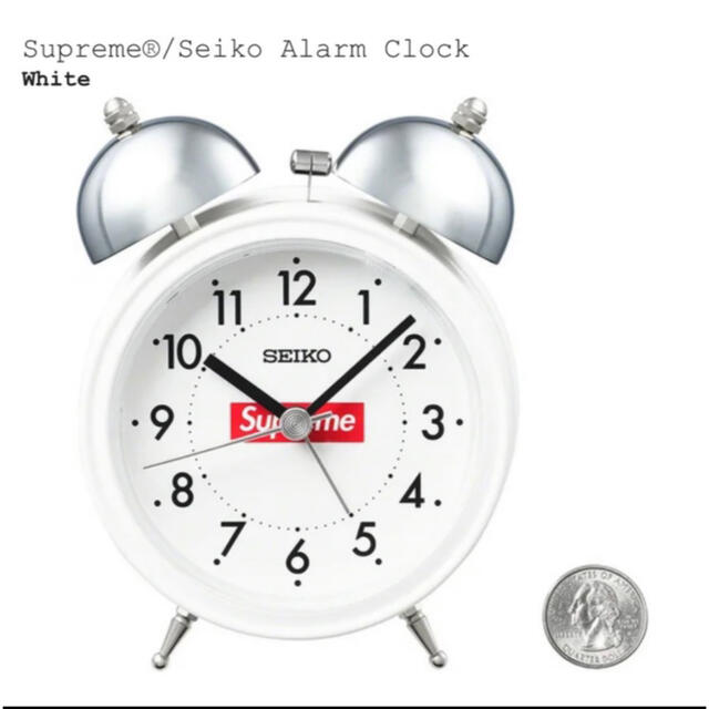 Supreme Seiko Alarm Clock White 目覚まし時計