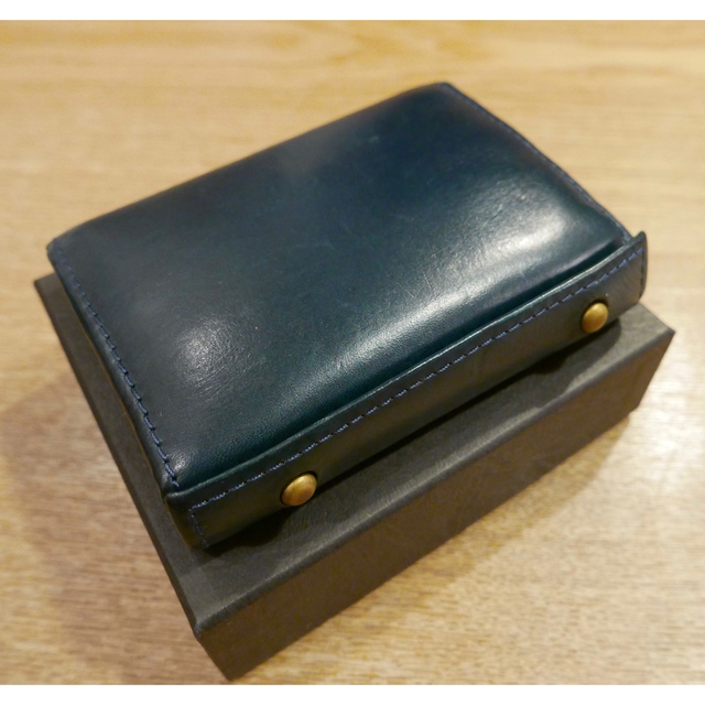 m+(エムピウ)のusedエムピウ サイフ m+ 財布 ミッレフォッリエ ブルーチョコ メンズのファッション小物(折り財布)の商品写真