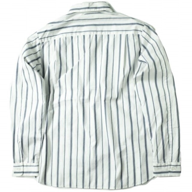 steven alan(スティーブンアラン)のSteven Alan スティーブンアラン 日本製 STRIPE PULLOVER REGULAR COLLAR SHIRT - BOLD FIT ストライププルオーバーシャツ 8111-218-0545 S ホワイト/ネイビー 長袖 トップス【新古品】【中古】【Steven Alan】 メンズのトップス(シャツ)の商品写真