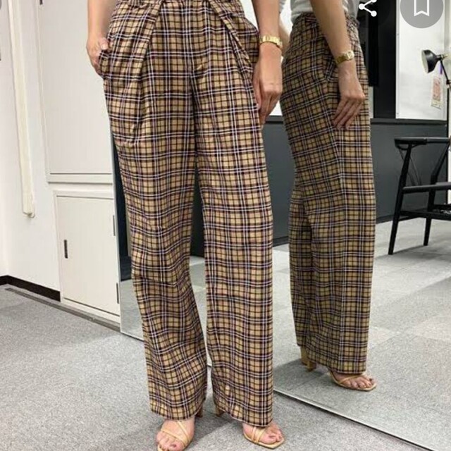 moussy チェックパンツ