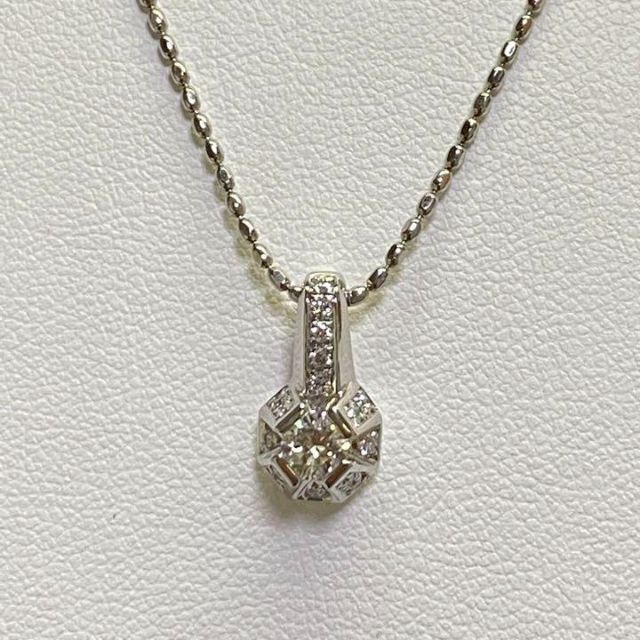 Pt900 高品質ダイヤモンド ネックレス 希少フランダースカット 0.30ct