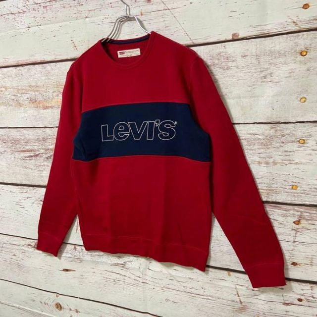 Levi's(リーバイス)のLevi′s リーバイス スウェット ビックロゴ プリント 赤×紺 L相当 メンズのトップス(スウェット)の商品写真