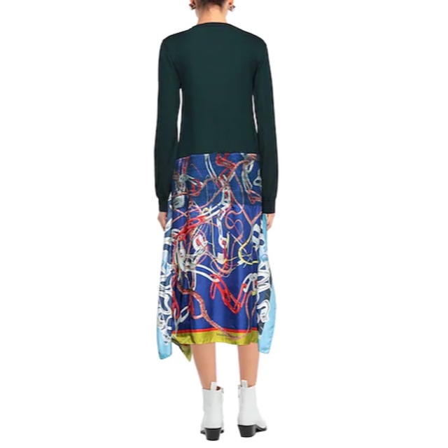 S新品 メゾン マルジェラ ニットワンピース ドレス セーター ダークグリーン