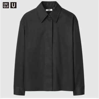 ユニクロ(UNIQLO)のユニクロ UNIQLO コットンサテンシャツジャケット(シャツ/ブラウス(長袖/七分))