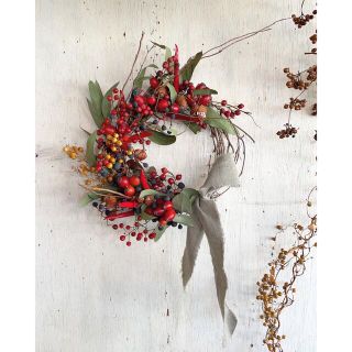 〜wreath of red berries〜赤い実のリース(リース)