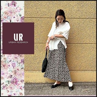 アーバンリサーチ(URBAN RESEARCH)の【アーバンリサーチ】レオパードプリーツスカート　フリーサイズ　ロング丈　通年(ロングスカート)