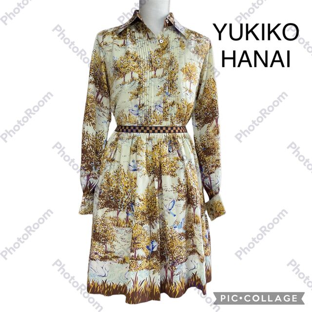 YUKIKO HANAI  ブラウス　スカート　セットアップ　レトロ柄