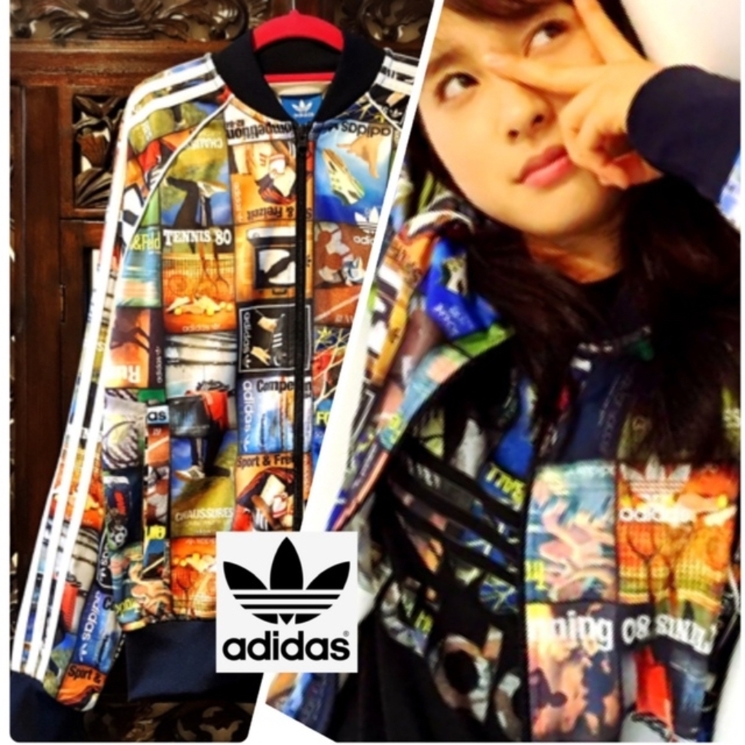 adidas(アディダス)のアディダス 土屋太鳳 カタログ柄 ロゴづくし ジャージ パーカー TTP メンズのトップス(ジャージ)の商品写真