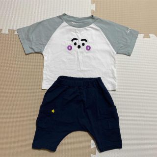 ジーユー(GU)のシナぷしゅ　Tシャツ　パンツセット　90 しまむら　GU(Tシャツ/カットソー)