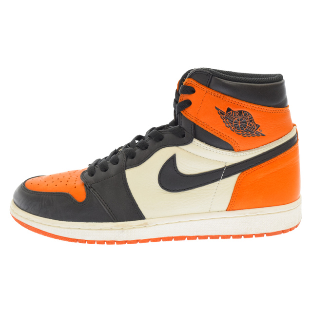 NIKE(ナイキ)のNIKE ナイキ AIR JORDAN 1 RETRO HIGH OG SHATTERED BACKBOARD 555088-005 エア ジョーダン 1 レトロ シャッタード バックボード ハイカットスニーカー US11 オレンジ/ブラック/ホワイト メンズの靴/シューズ(スニーカー)の商品写真