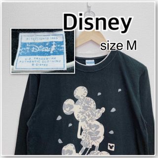 ディズニー(Disney)のDisney ディズニー　ミッキーマウス　ロンT  M ブラック(Tシャツ/カットソー(七分/長袖))