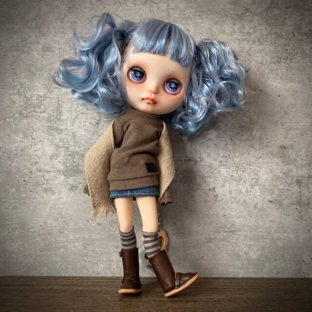 necoma doll】白肌の青髪ちゃん◇地雷メイク病みっ子◇OFフルセット