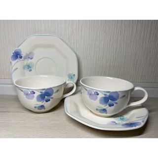 ノリタケ(Noritake)のノリタケ クラフトーン モーニングソング カップ&ソーサー　2客　セット(食器)