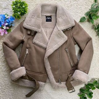 【完売品・美品✨】ZARA　ネオレザージャケット　ムートン　Lサイズ　b3