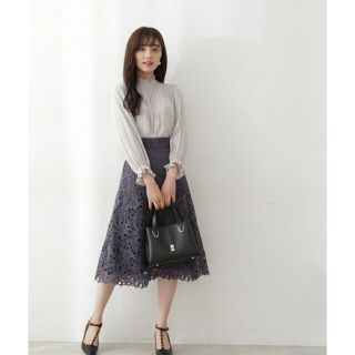 プロポーションボディドレッシング(PROPORTION BODY DRESSING)のプロポーションボディドレッシング　レースフレアースカート　新品(ひざ丈スカート)