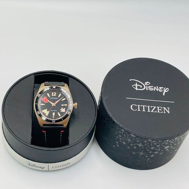 最大約19cm付属品【新品未使用】CITIZEN/エコドライブ/男性腕時計/ミッキー/ブラック