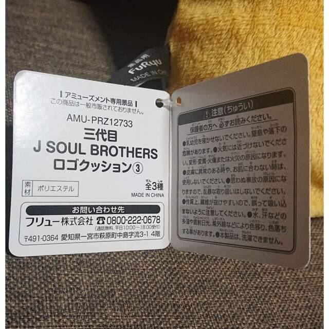 三代目 J Soul Brothers - 三代目J SOUL BROTHERS ロゴクッション ELLY