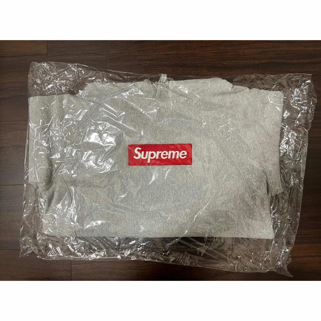 新品 希少 16AW supreme Box logo パーカー グレー S