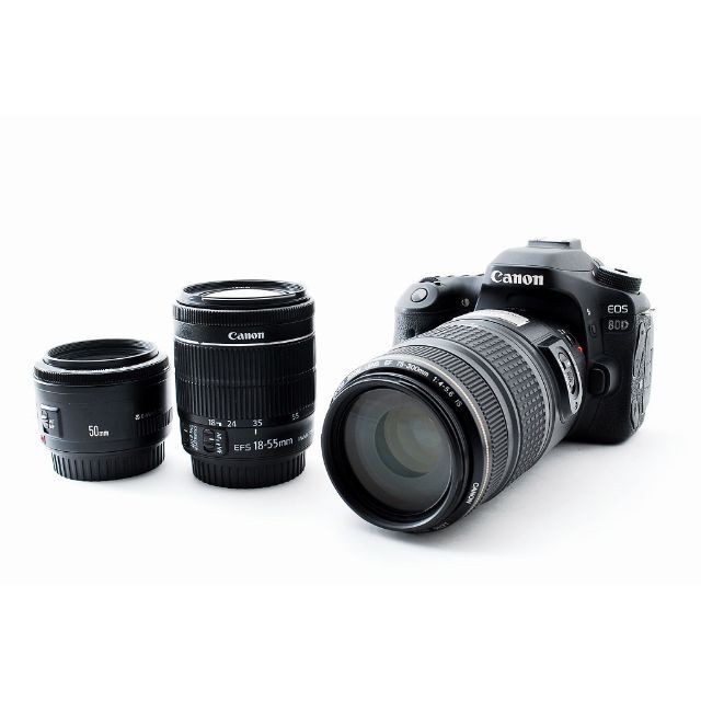 超安い】 Canon - 3060 Canon EOS 80D 手振れ補正超望遠 レンズ3本 超安い】 Canon - 3060 Canon EOS 80D 手振れ補正超望遠 レンズ3本