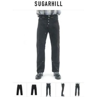 アンユーズド(UNUSED)のSugarhill 21aw コーデュロイ　ダブルニーデニム　ブラック(デニム/ジーンズ)