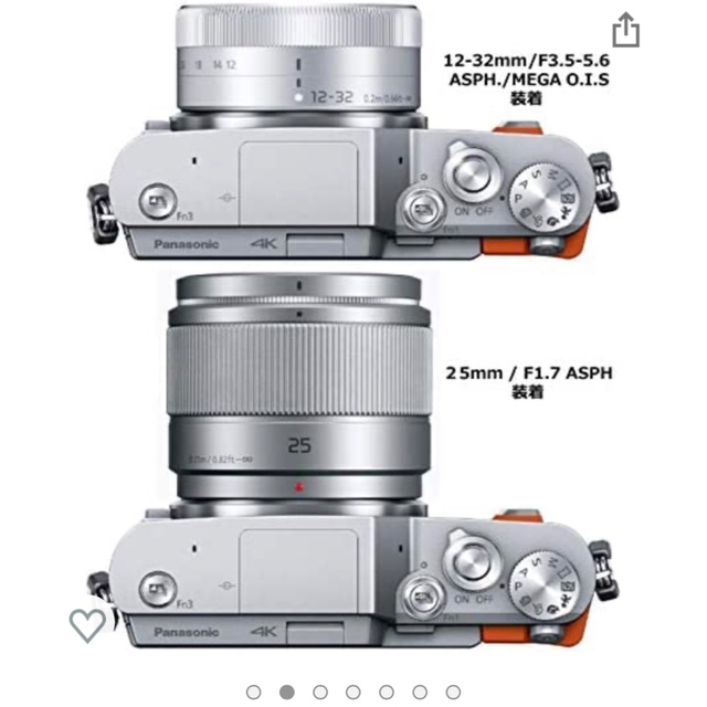 Panasonic(パナソニック)のLUMIX DMC-GF7W ダブルズームレンズキット スマホ/家電/カメラのカメラ(ミラーレス一眼)の商品写真