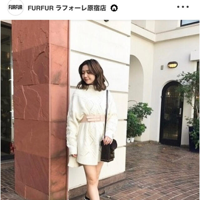 fur fur(ファーファー)のFUR FUR♡ビッグケーブルワンピース レディースのワンピース(ひざ丈ワンピース)の商品写真