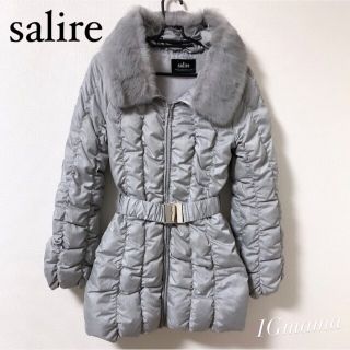 salire - 【新品】salire スタンドカラ―ギャザーベルト付きダウン 注目の福袋をピックアップ! 【新品】salire スタンドカラ―ギャザーベルト付きダウン ダウンコート ダウンジャケット
