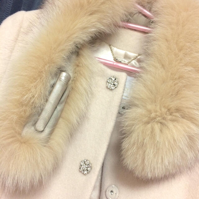 Rady♡フォックスファー ビジューウールコート♡2点セット Rady♡フォックスファー ビジューウールコート♡2点セット