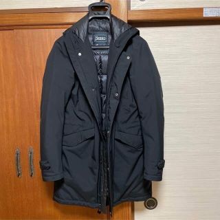 中古 ヘルノ フーデッド プリーツバック コート 42 マローネ