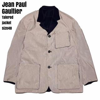 ジャンポールゴルチエ(Jean-Paul GAULTIER)の＊5781 ジャンポール　ゴルチエ　ストライプ　ベロア　ジャケット　カバーオール(テーラードジャケット)