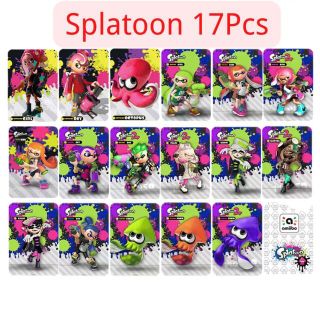ゲームキャラクター 新品 amiibo スプラトゥーン 17種類 セット アミーボ