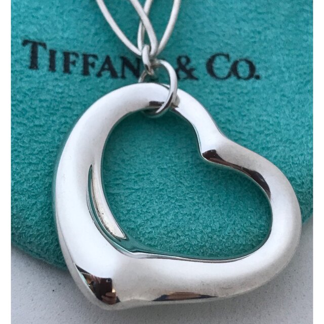 Tiffany ラージオープンハートネックレス希少美品-