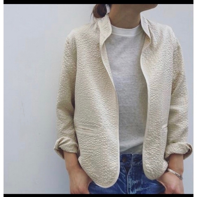 nowosシルクジャケット新品 - ノーカラージャケット
