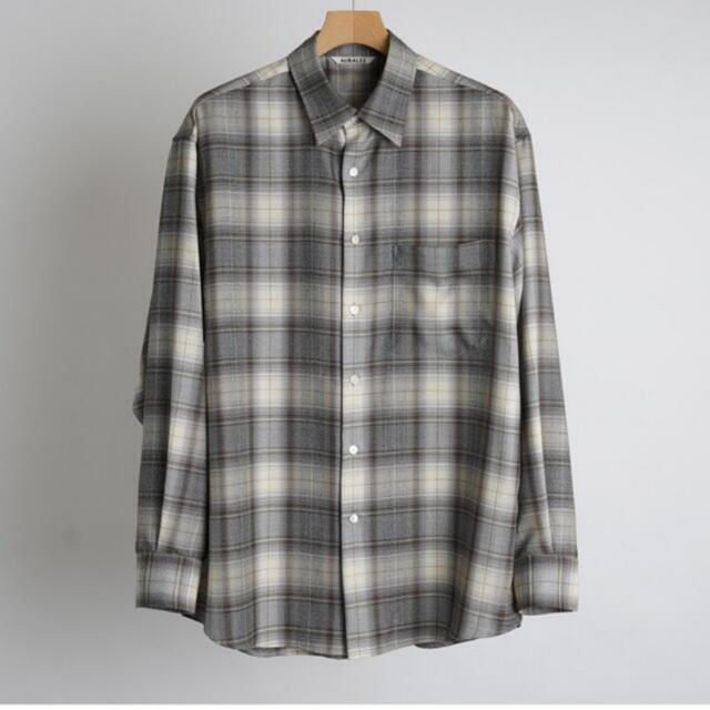 AURALEE SUPER LIGHT WOOL CHECK SHIRTS 3