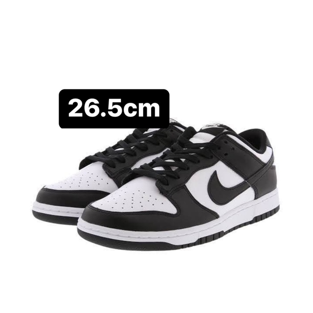 Nike Dunk Low Retro White Black 26.5cmスニーカー