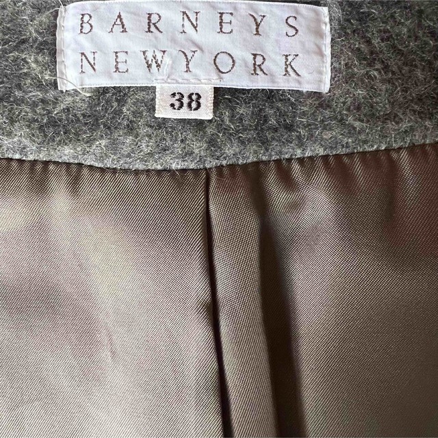 BARNEYS NEW YORK(バーニーズニューヨーク)の高級♡美品♡バーニーズニューヨーク　ロングコート　グレー　38 イタリア製 レディースのジャケット/アウター(ロングコート)の商品写真