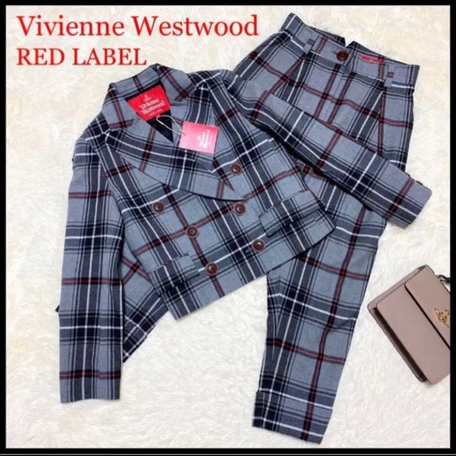 Vivienne Westwood - 新品 ヴィヴィアン パンツスーツ上下 タータンチェック ダブル グレー S