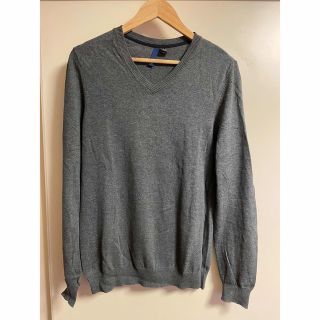 エイチアンドエム(H&M)のH&M コットンニット Vネックセーター(ニット/セーター)