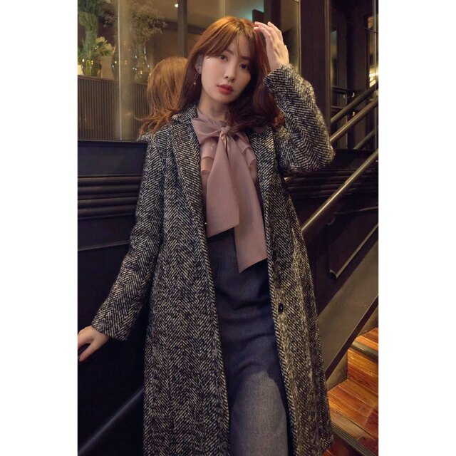 Herringbone Wool-Blend Chester Coat 1