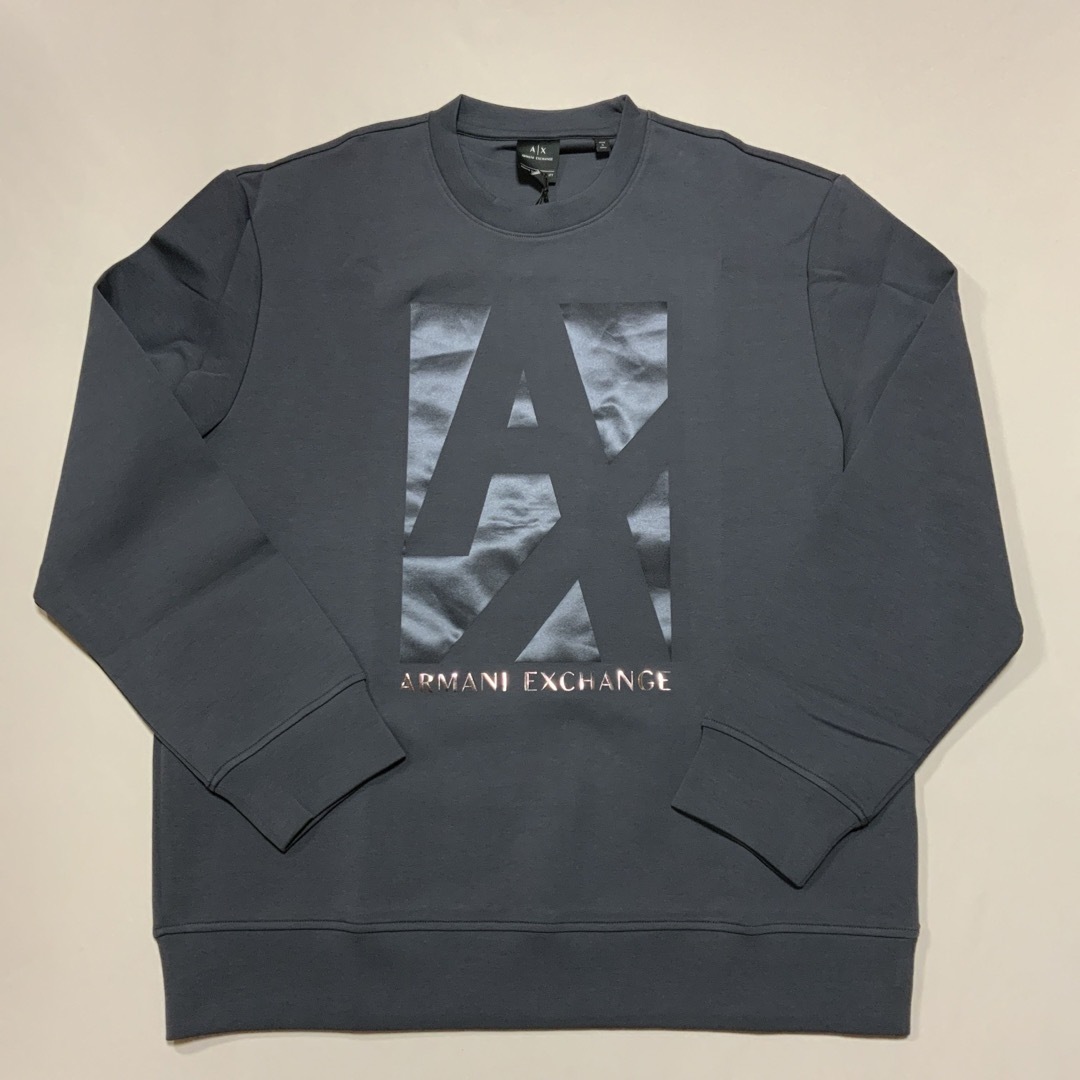 ARMANI EXCHANGE(アルマーニエクスチェンジ)の洗練されたデザイン　ARMANI EXCHANGE　スウェット　グレー　XXL メンズのトップス(スウェット)の商品写真