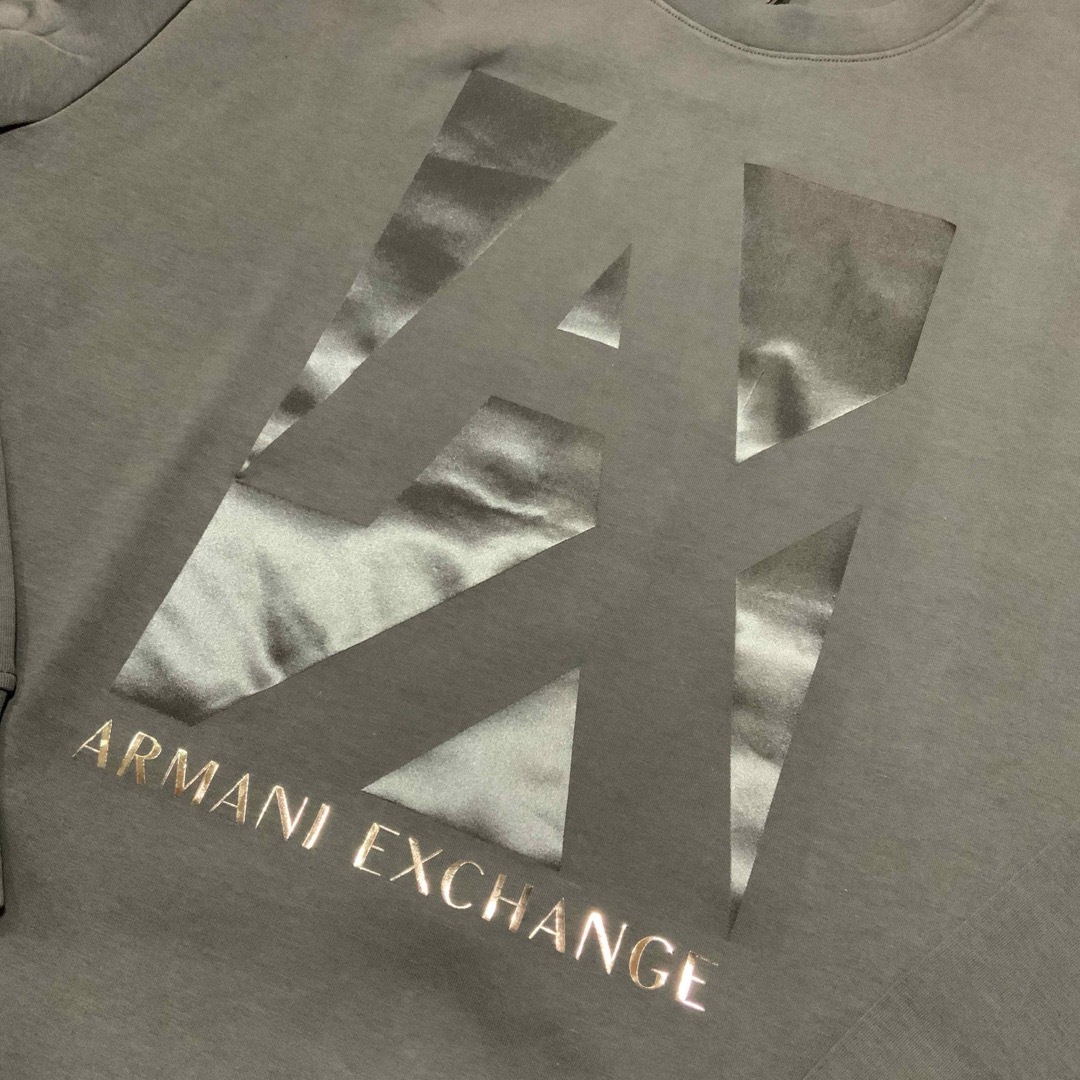 ARMANI EXCHANGE(アルマーニエクスチェンジ)の洗練されたデザイン　ARMANI EXCHANGE　スウェット　グレー　XXL メンズのトップス(スウェット)の商品写真