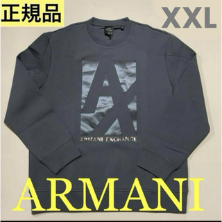 アルマーニエクスチェンジ(ARMANI EXCHANGE)の洗練されたデザイン　ARMANI EXCHANGE　スウェット　グレー　XXL(スウェット)