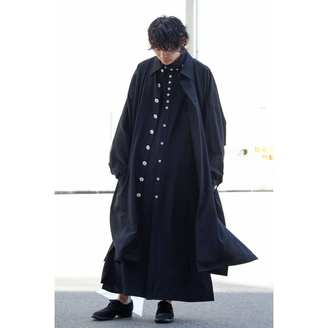 Yohji Yamamoto - Yohji Yamamoto POUR HOMME 白釦ロングシャツの通販