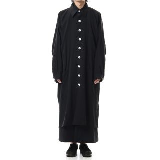 ヨウジヤマモト(Yohji Yamamoto)のYohji Yamamoto POUR HOMME 白釦ロングシャツ(シャツ)