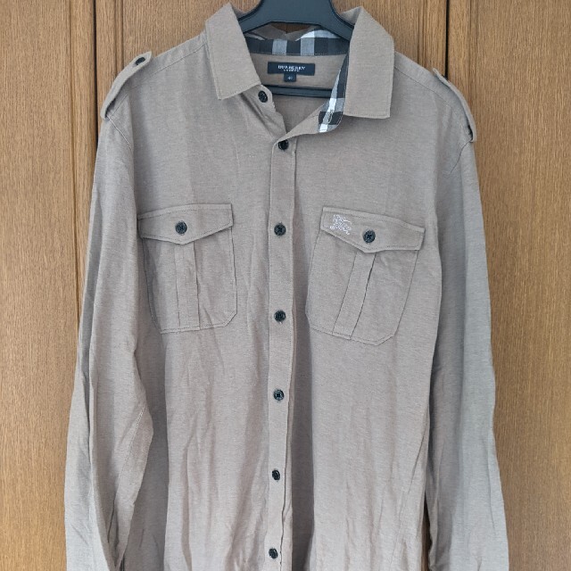 BURBERRY(バーバリー)のバーバリーロンドン　ウール　シルク混　長袖シャツ　Lサイズ BURBERRY メンズのトップス(シャツ)の商品写真