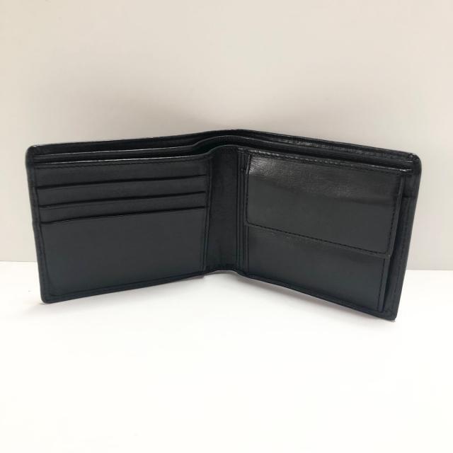 COACH(コーチ)のコーチ 2つ折り財布美品  - 黒 レザー レディースのファッション小物(財布)の商品写真